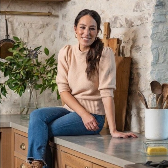 FREE PEOPLE 3/4 Sleeve Mock Neck Sweater Pale Pink Small - Picture 2 of 6